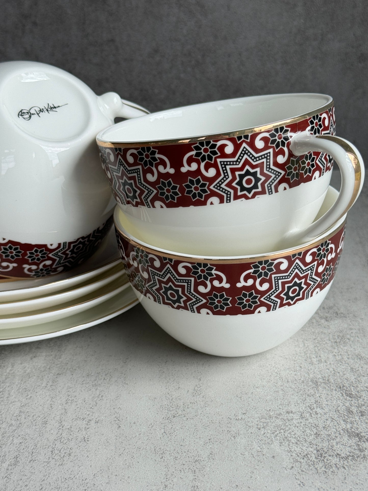 Ajrak Style Teacups