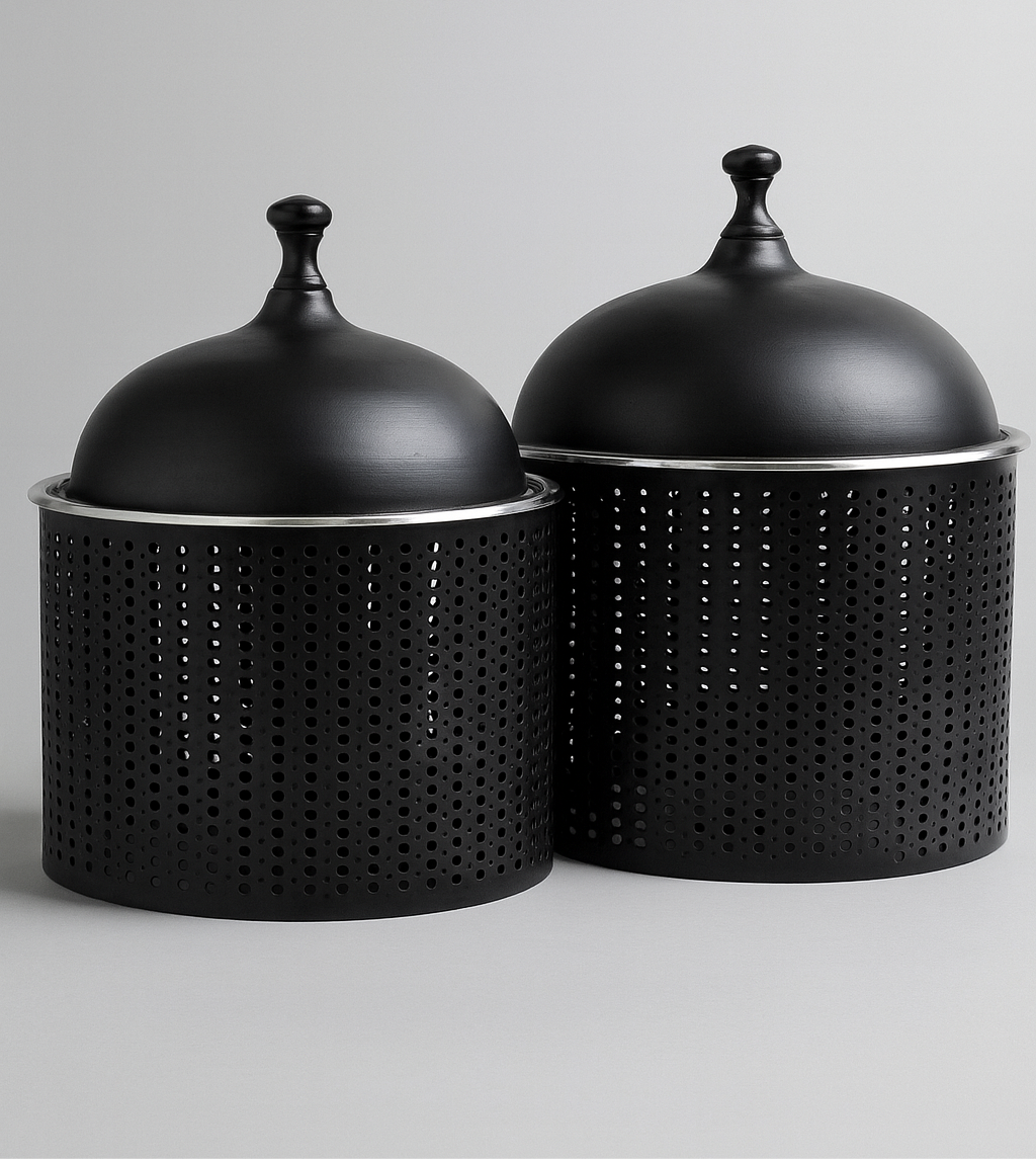 Black Chaffing Dishes - Set of 2
