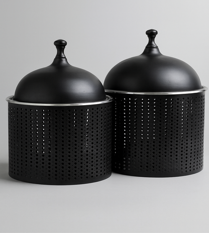 Black Chaffing Dishes - Set of 2