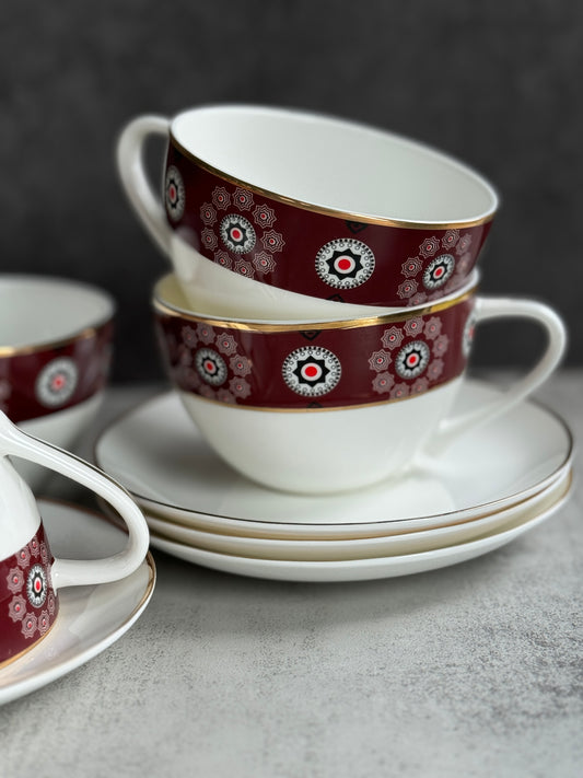 Ajrak Style Teacups