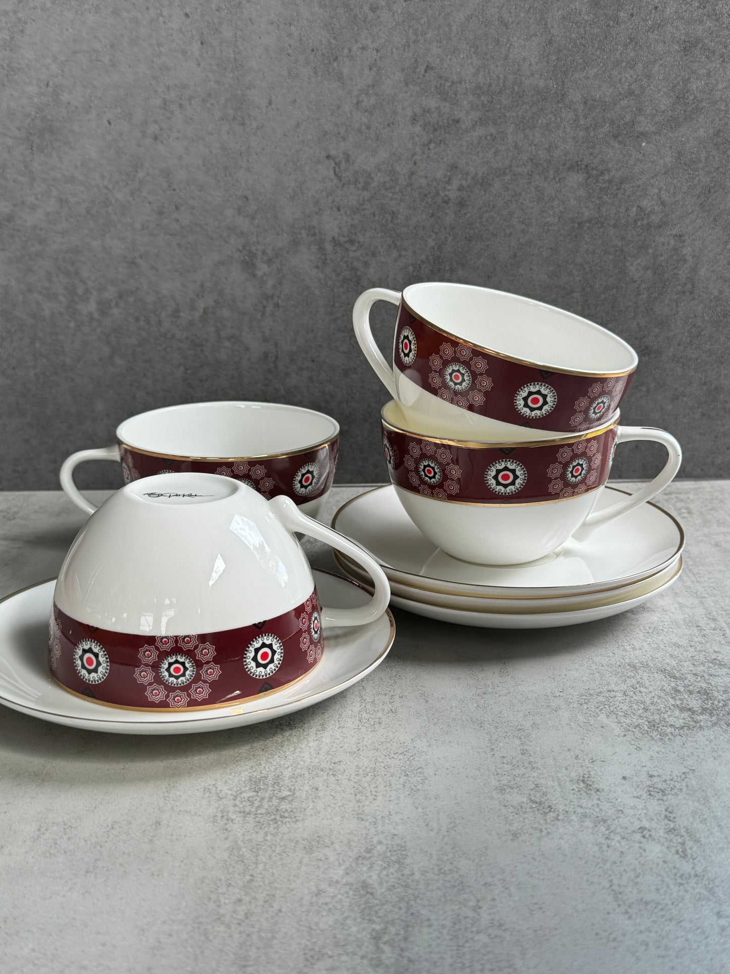 Ajrak Style Teacups