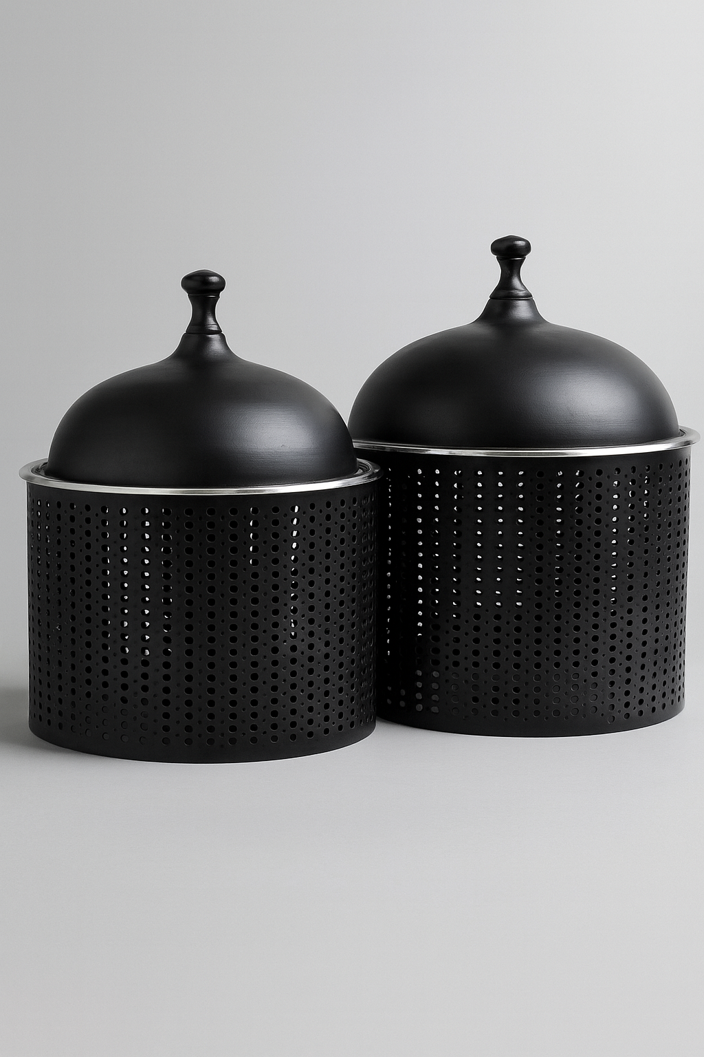 Black Chaffing Dishes - Set of 2