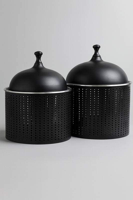 Black Chaffing Dishes - Set of 2