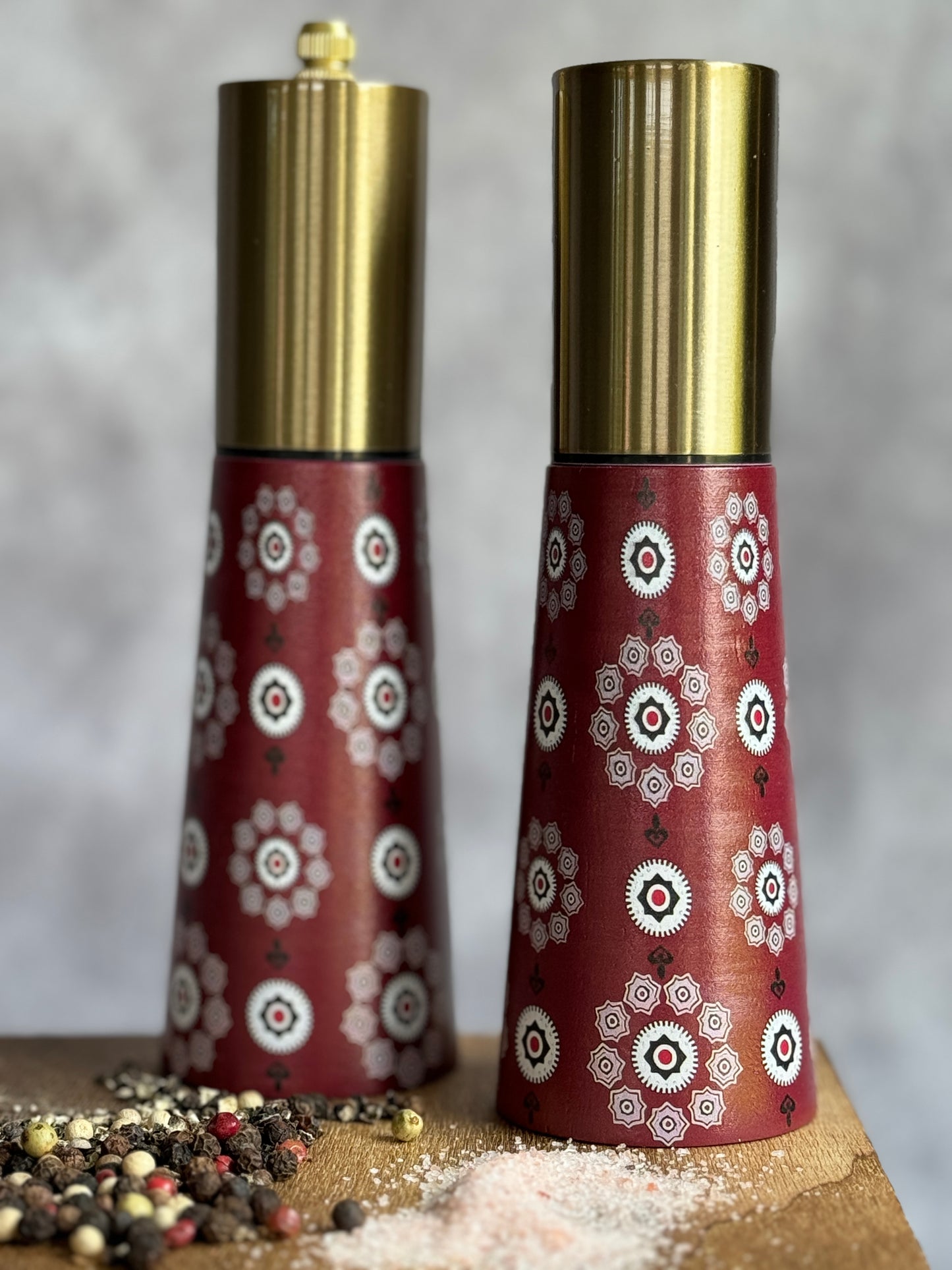 Salt & Pepper Grinder Set - Red