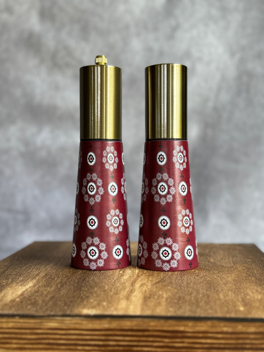 Salt & Pepper Grinder Set - Red